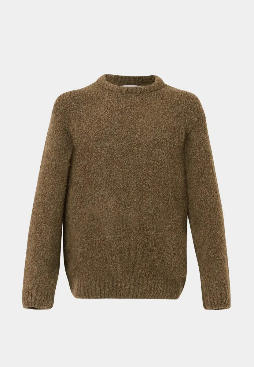 DUN TEXTURED SWEATER UNISEX - Strickpullover - taupe