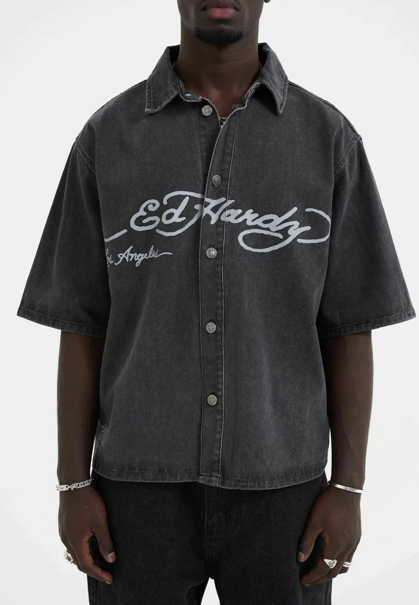 EAGLE AND STARS - Hemd - black