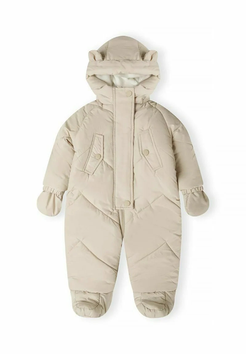 EARS DETAILD HOOD - Schneeanzug - stone