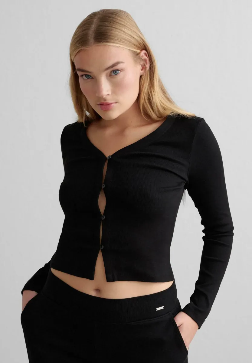 EASE - Strickjacke - black