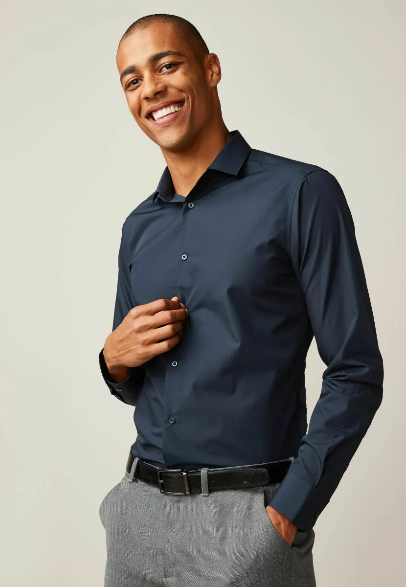 EASY CARE SINGLE CUFF - Hemd - blue