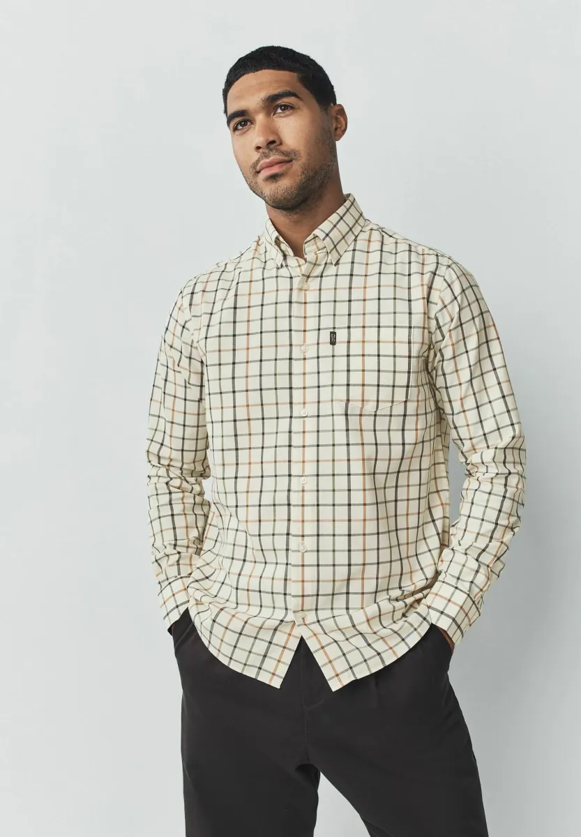 EASY OXFORD - Hemd - ecru tattersall check