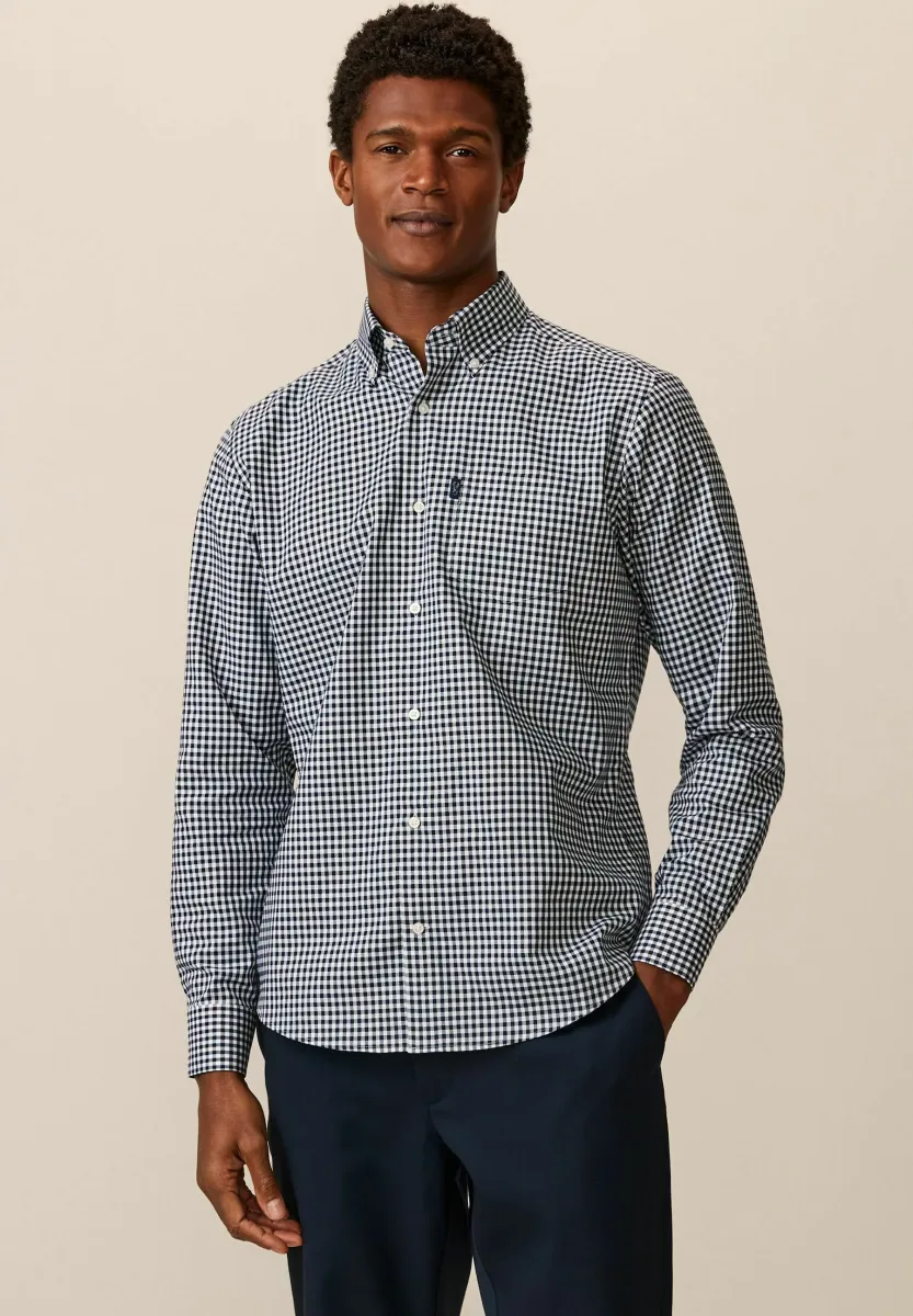 EASY OXFORD - Hemd - navy blue gingham