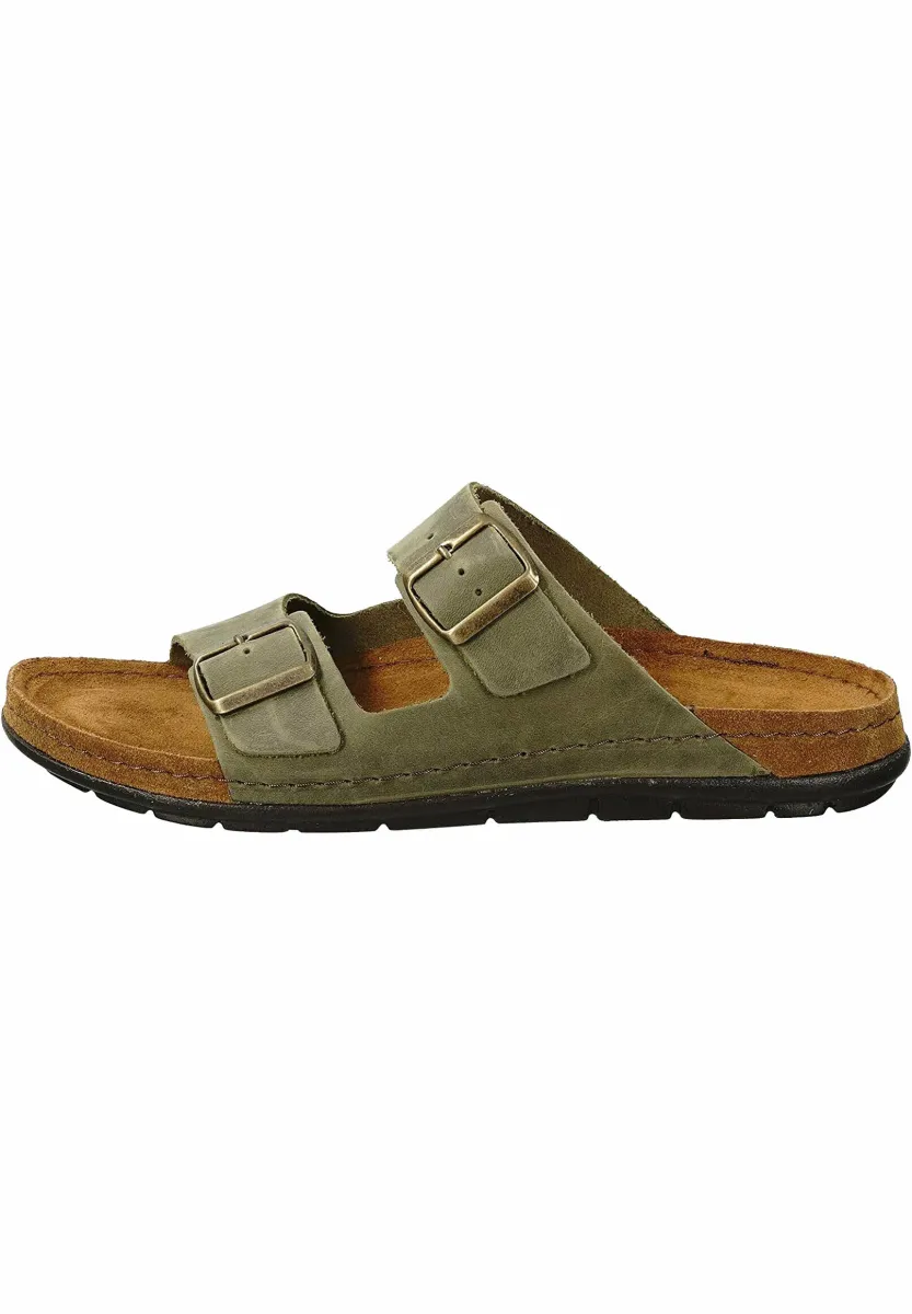 EASYS - Pantolette flach - olive