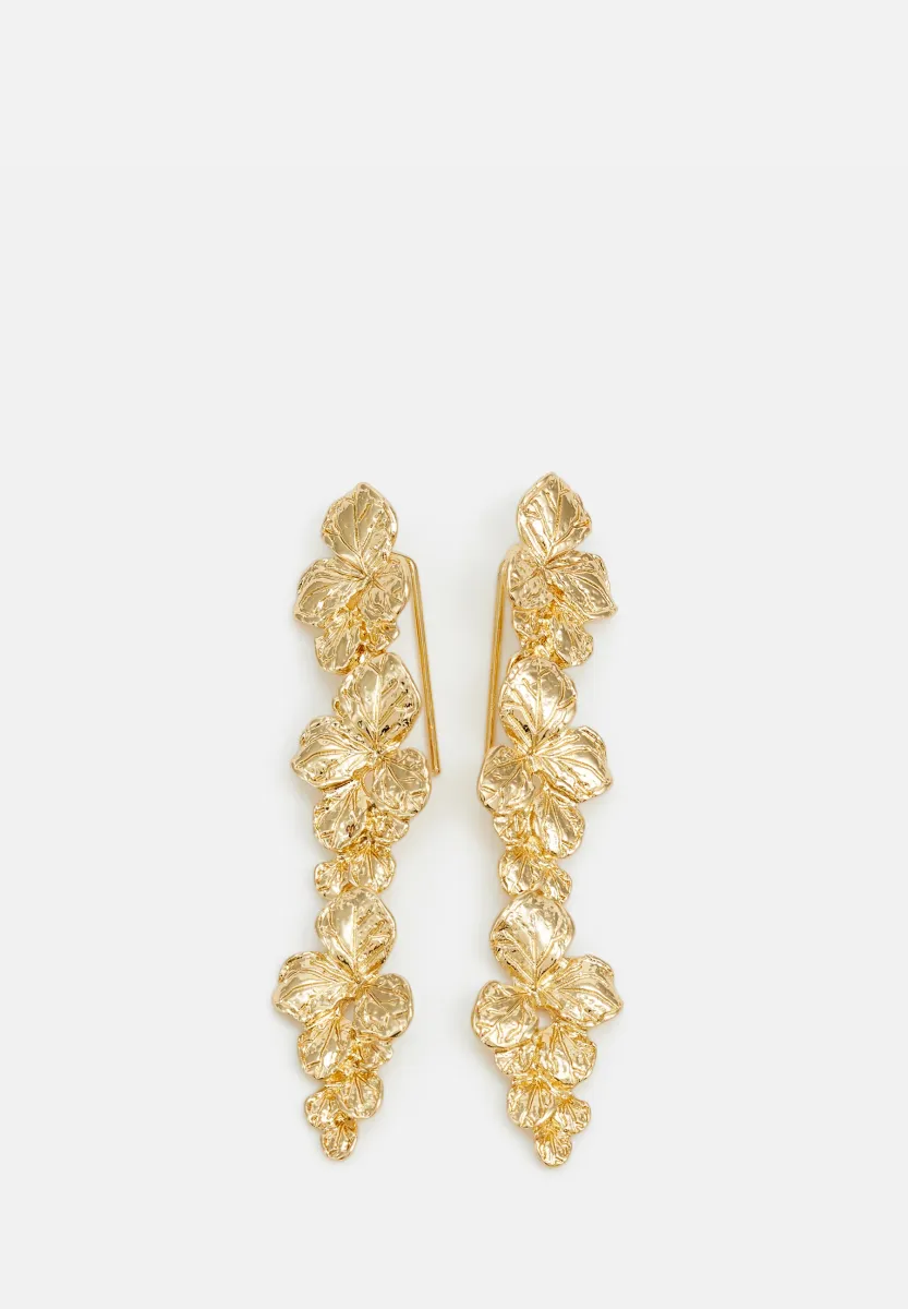 ECHO FLOWER DANGLE - Ohrringe - gold coloured