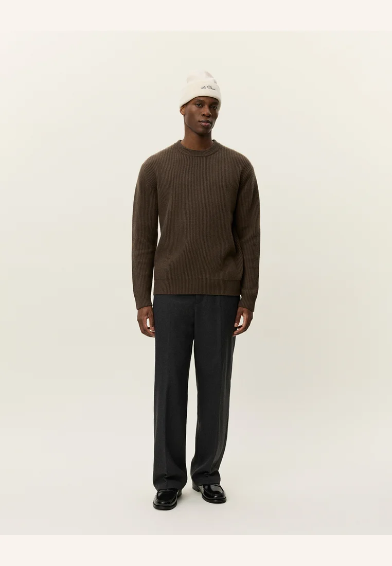 EDDIE CREWNECK - Strickpullover - teak
