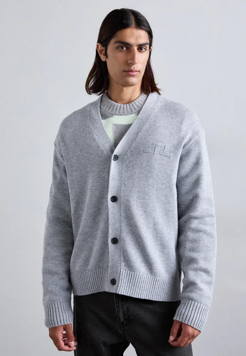 EDDY BLEND CARDIGAN - Strickjacke - light grey