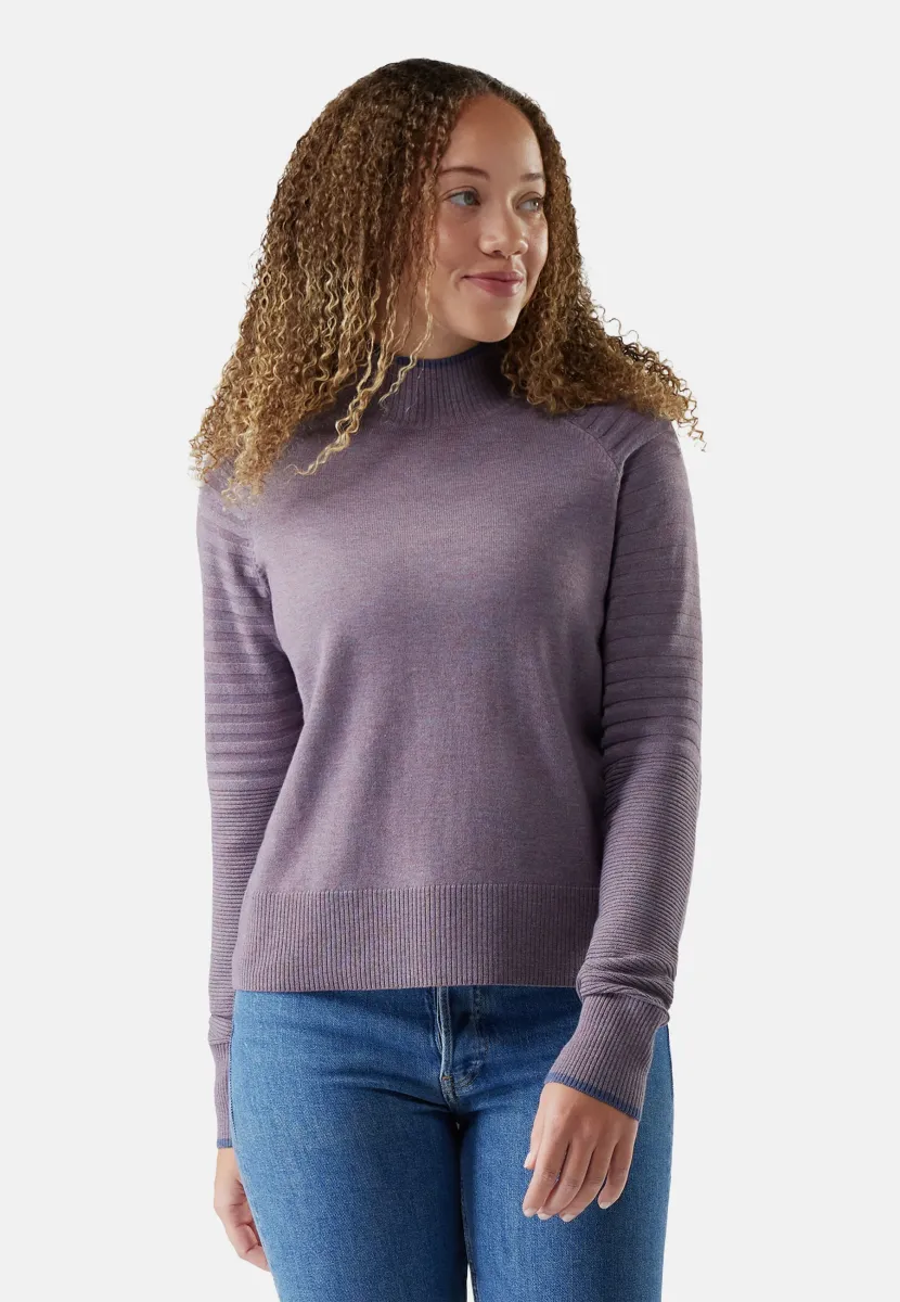 EDGEWOOD MOCK NECK - Strickpullover - chalk violet heather