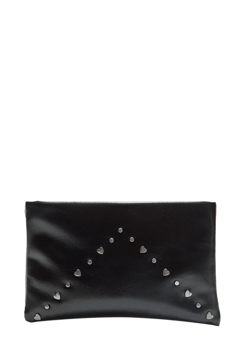 EFFECT TOILETRY WITH STUDS AND  - Kosmetiktasche - black