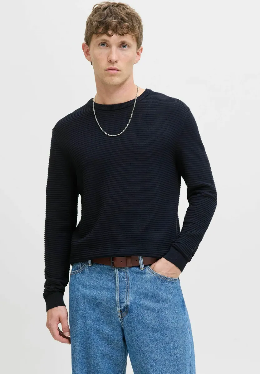 EINFARBIG - Strickpullover - sky captain