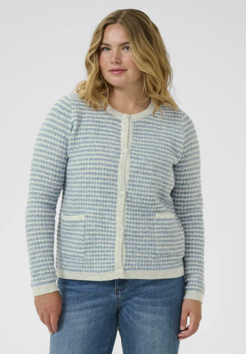ELANNA - Strickjacke - light greym windward structure
