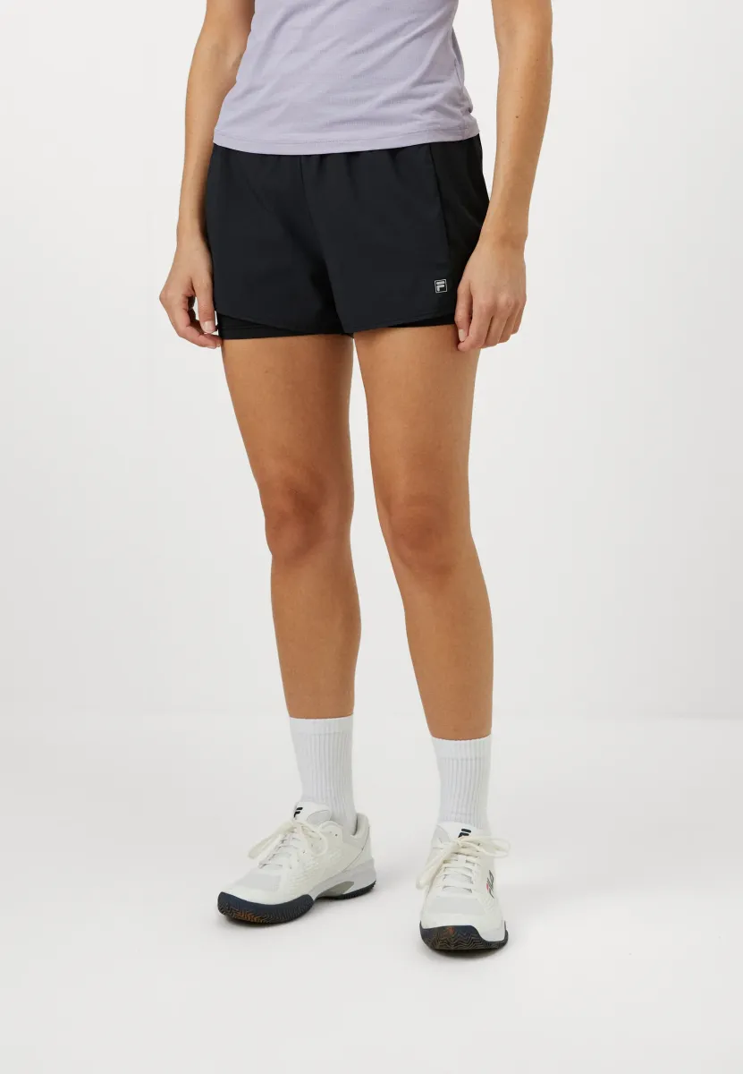 ELEA - Kurze Sporthose - black
