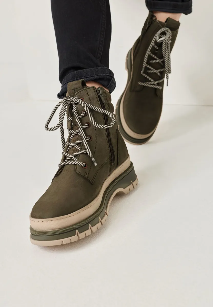 ELEGANTE REMOVABLE SOCK - Plateaustiefelette - olive