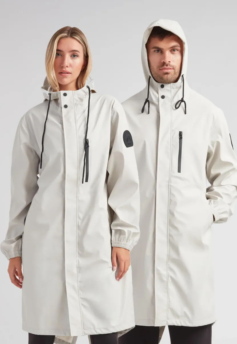 ELEMENTS LONGLINE HOODED RAINCOAT - Parka - OFF WHITE