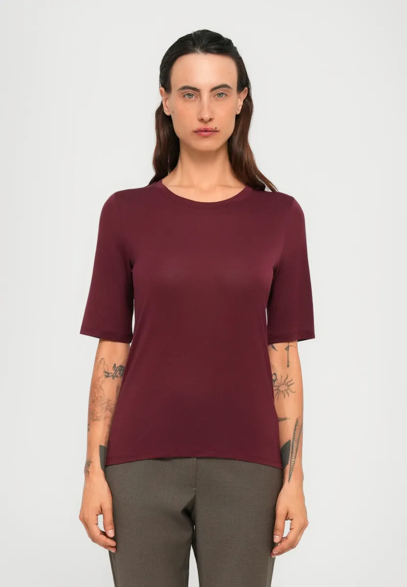 ELENA TEE - T-Shirt basic - burgundy