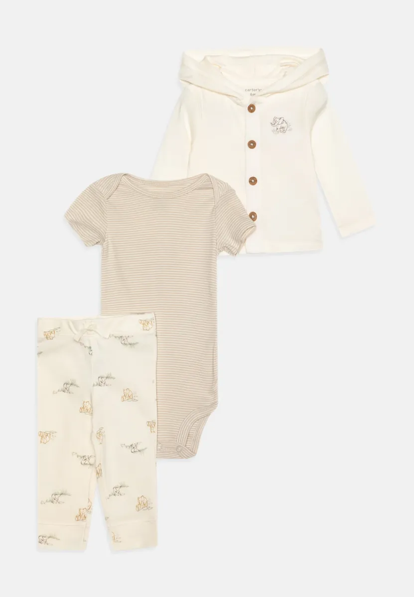 ELEPHANT PRINT CARDIGAN UNISEX SET - T-Shirt print - ivy ivory