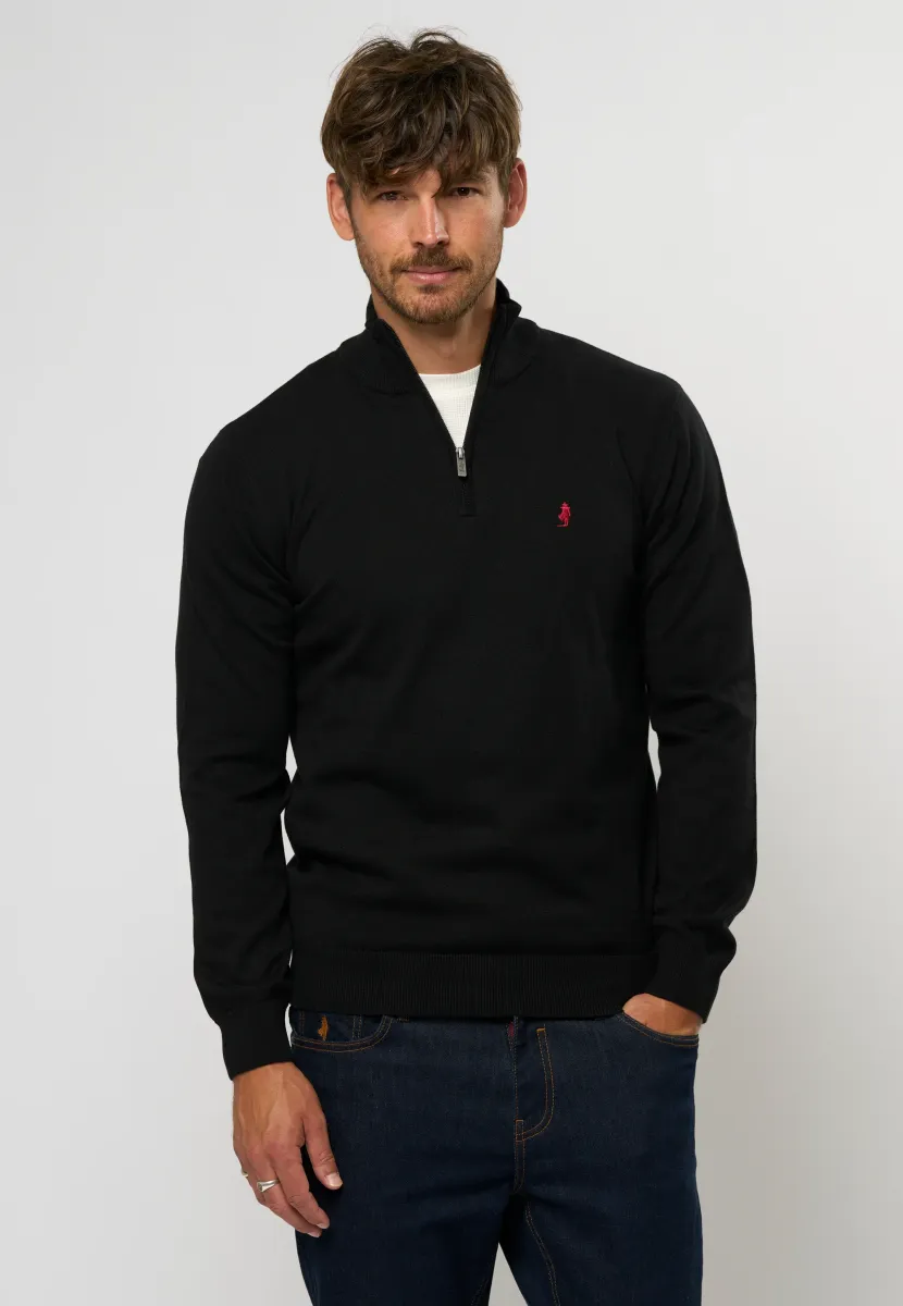 ELI HALF-ZIP - Strickpullover - tap shoe