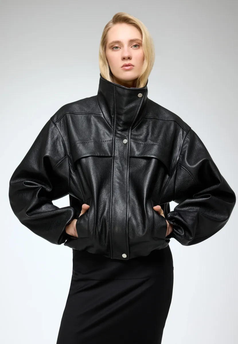 ELI - Lederjacke - black