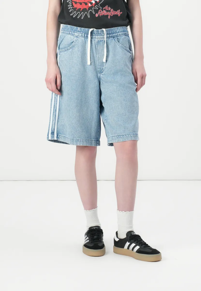 ELIN SIDE STRIPE - Jeans Shorts - light indigo