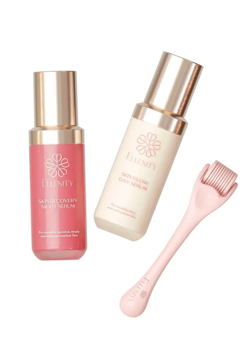 ELLENITY GLOW & RECOVERY ELIXIR MICRONEEDLING SET – DAY & NIGHT - Gesichtspflegeset - transparent