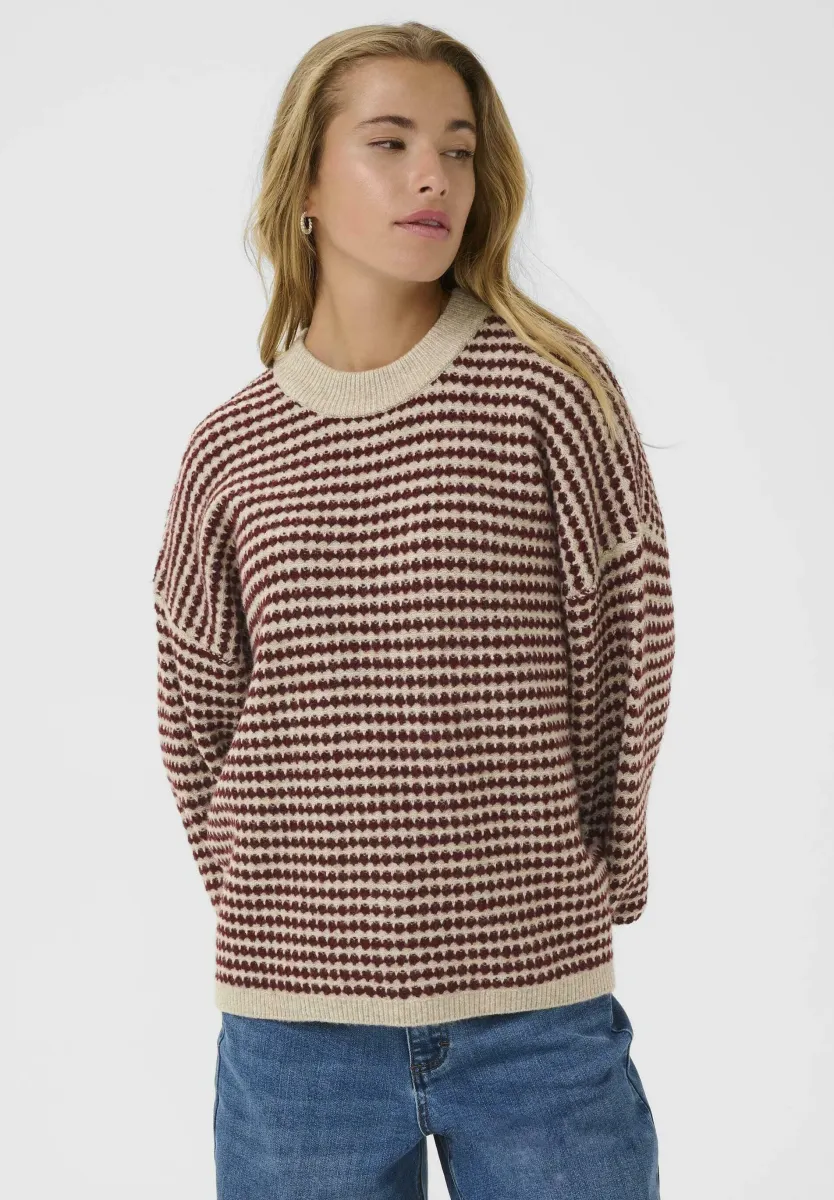 ELLERY - Strickpullover - feather gray mel windsor wine