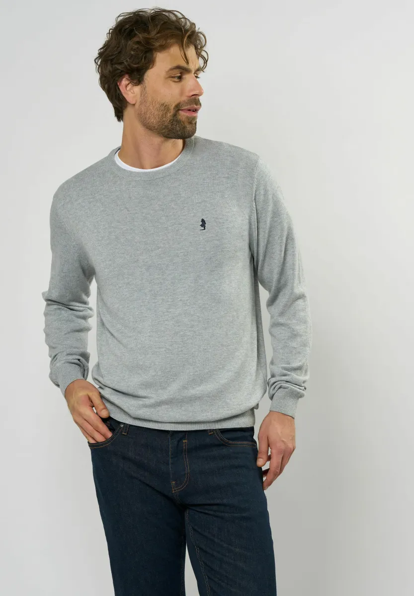 ELLISON - Strickpullover - grey melange