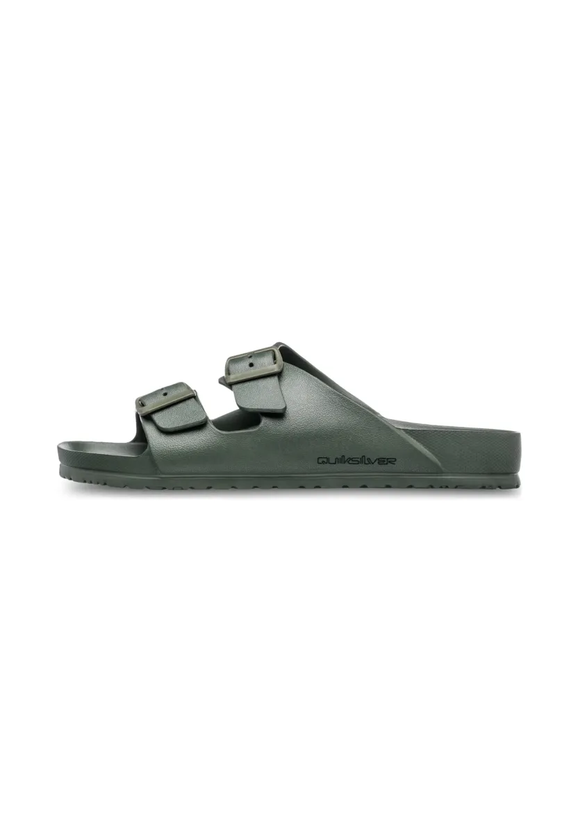 EMBARK - Pantolette flach - dusty olive