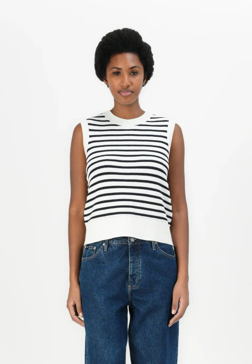 EMBERLY SLEEVELESS TANK - Strickpullover - cloud/navy