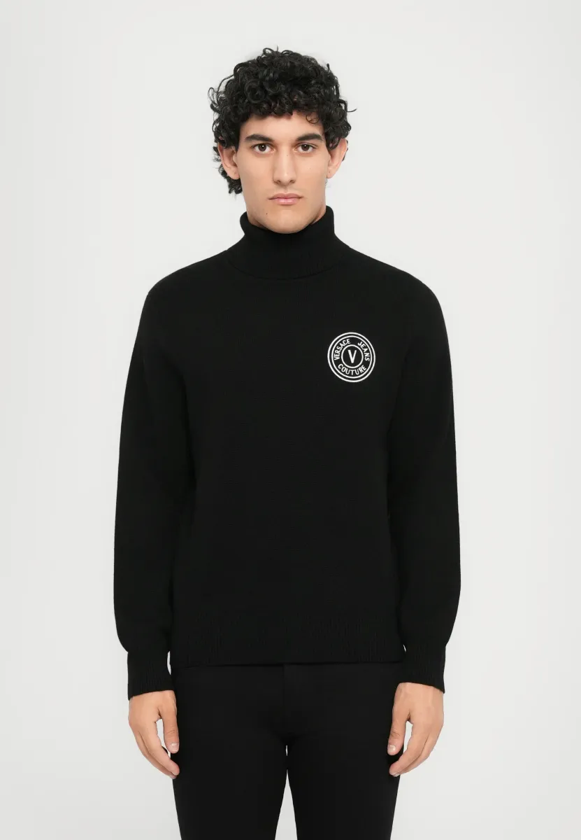 EMBLEM EMBRO - Strickpullover - black/white