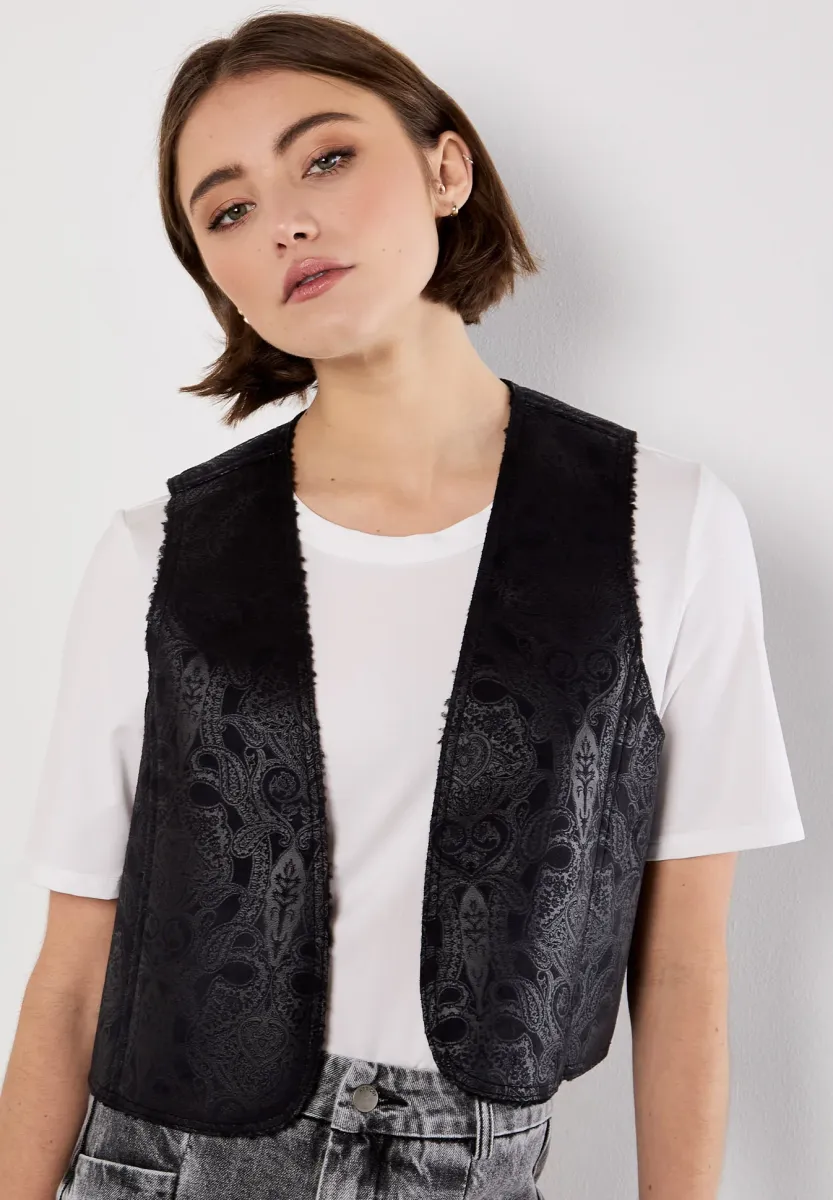 EMBOSSED PAISLEY  - Weste - black