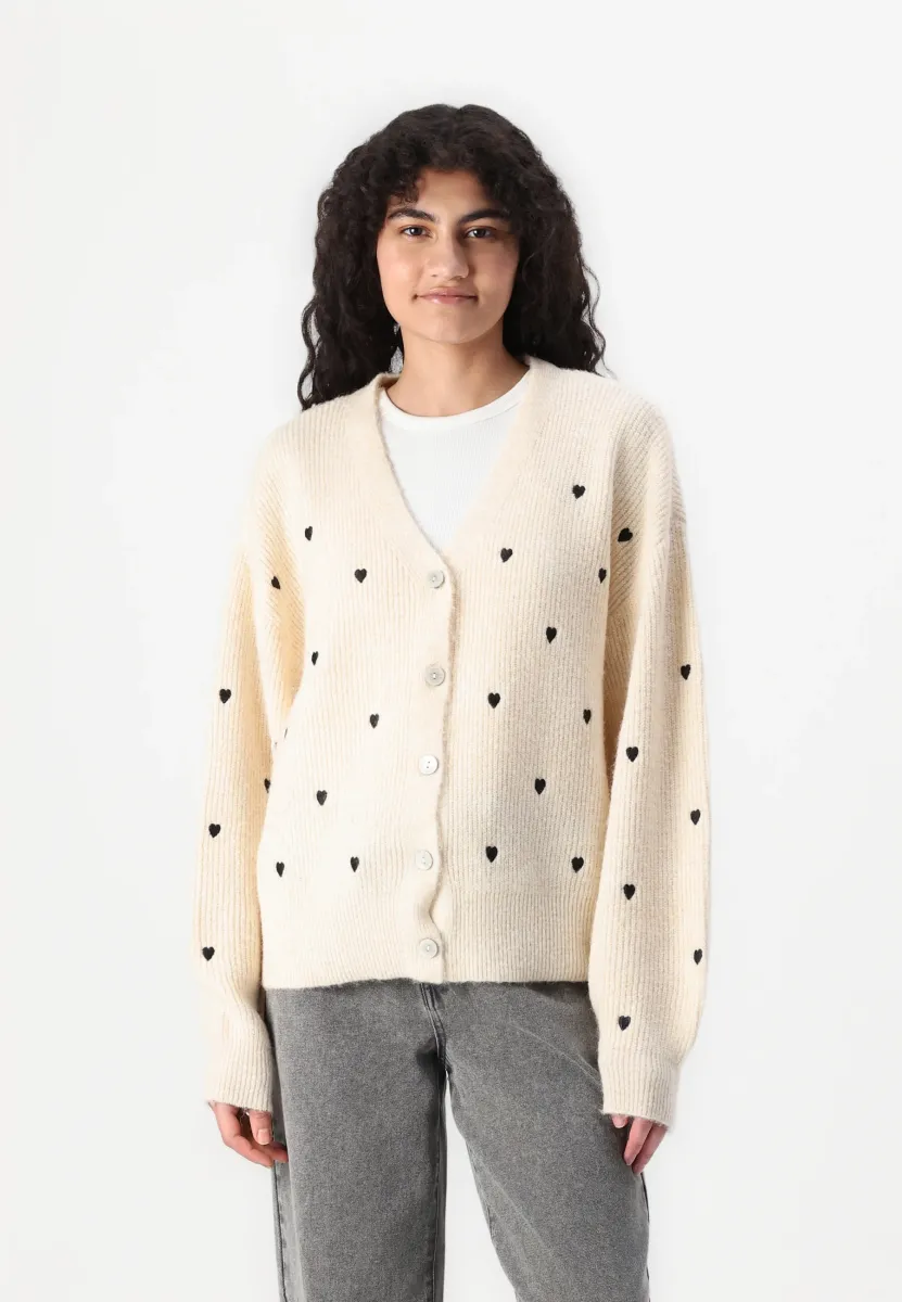 EMBROIDED - Strickjacke - birch
