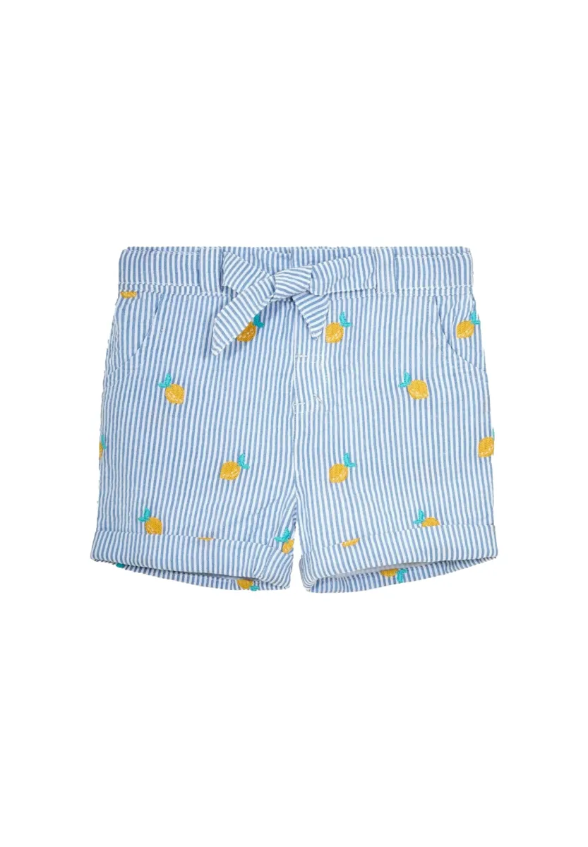 EMBROIDERED PRETTY - REGULAR FIT - Shorts - blue lemon