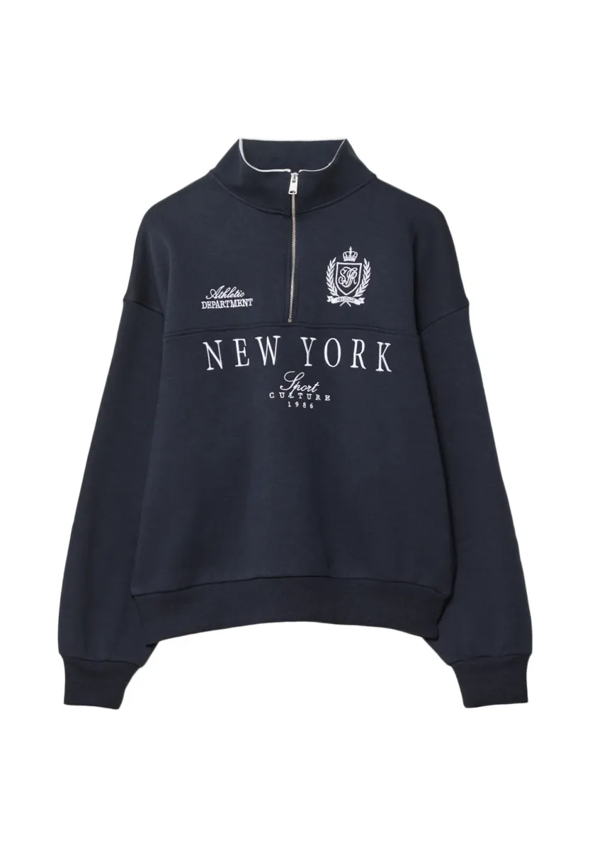 EMBROIDERED - Sweatshirt - dark blue
