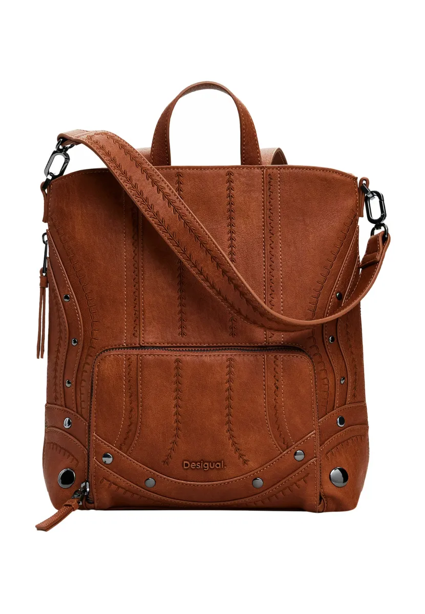 EMBROIDERED  - Tagesrucksack - brown