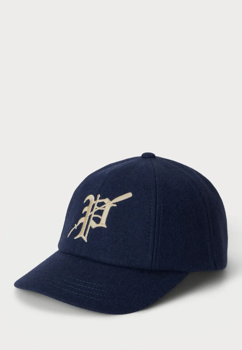 EMBROIDERED WOOL-BLEND CRICKET CAP - Cap - rustic navy