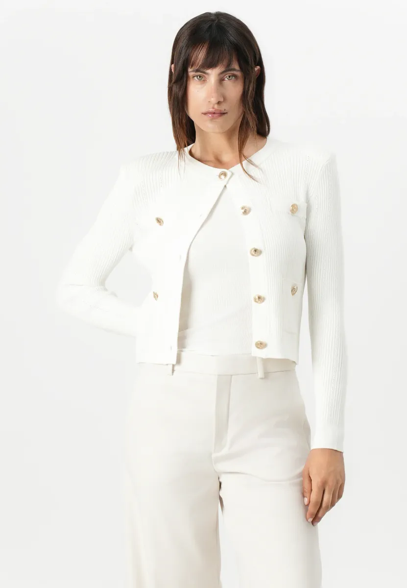 EMMIE - Strickjacke - cream white