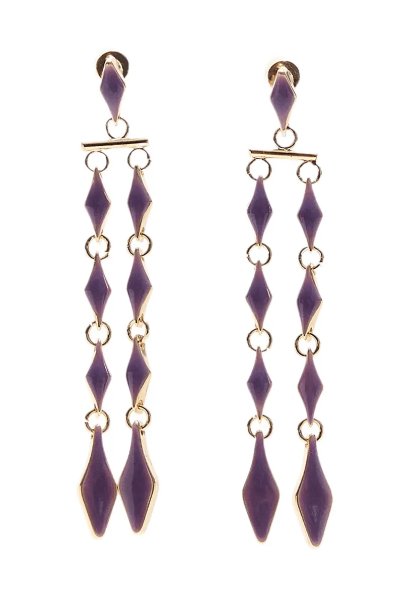 ENAMELLED DANGLE   - Ohrringe - lilac