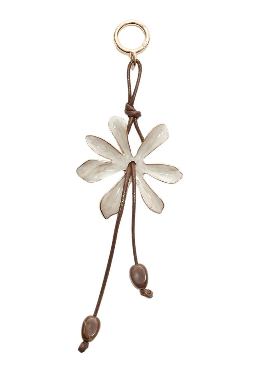 ENAMELLED FLOWER  - Schlüsselanhänger - white
