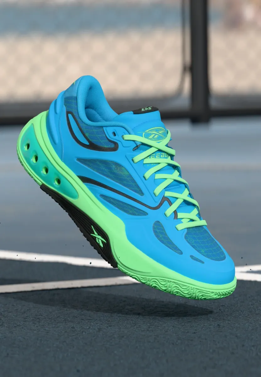 ENGINE A - Basketballschuh - future cyan/green glow/black