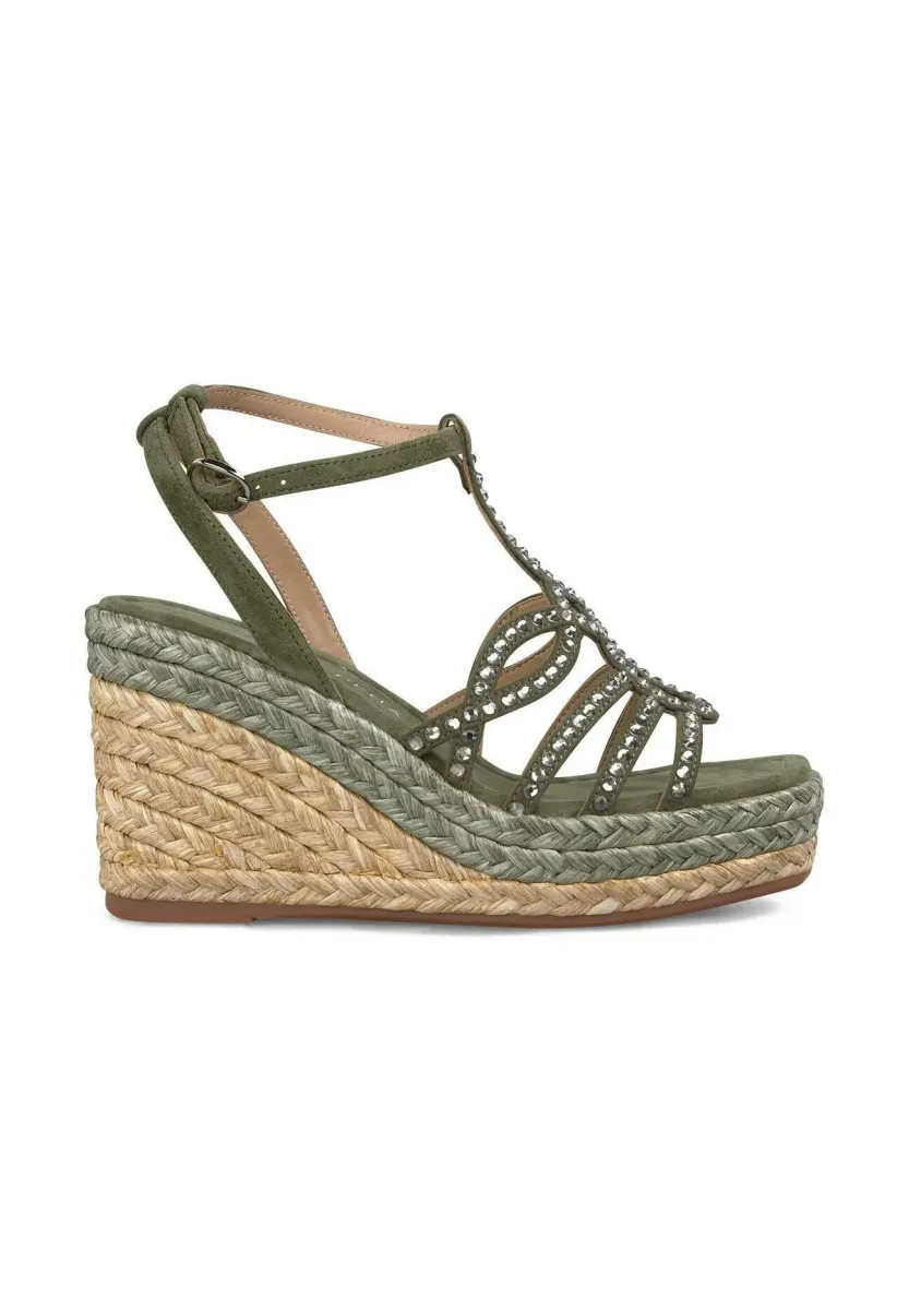 Espadrille - verde oscuro jaspeado