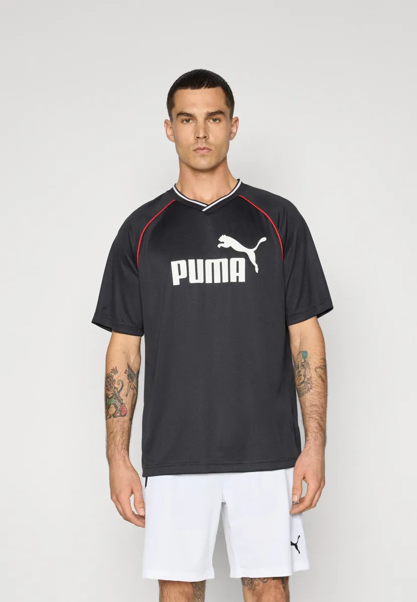ESS COLLARED - T-Shirt print - black