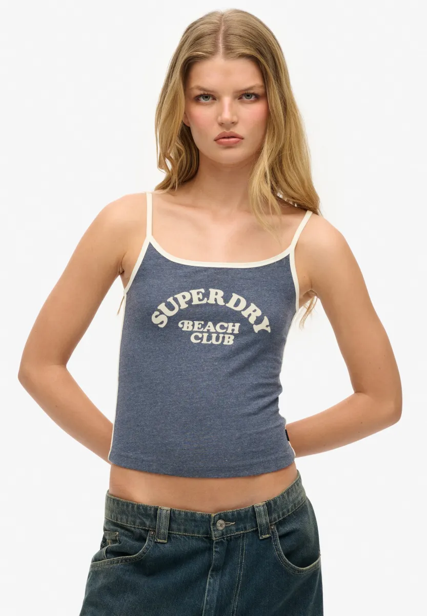 ESSENTIAL BRANDED CAMI - Top - navy marl