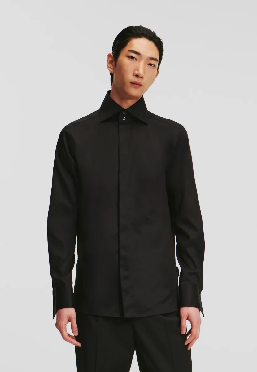ESSENTIAL COLLAR - Hemd - black