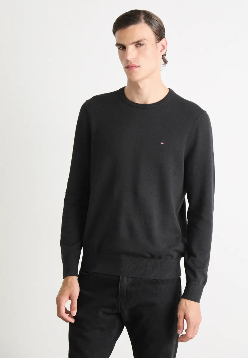 ESSENTIAL CREW NECK - Strickpullover - black