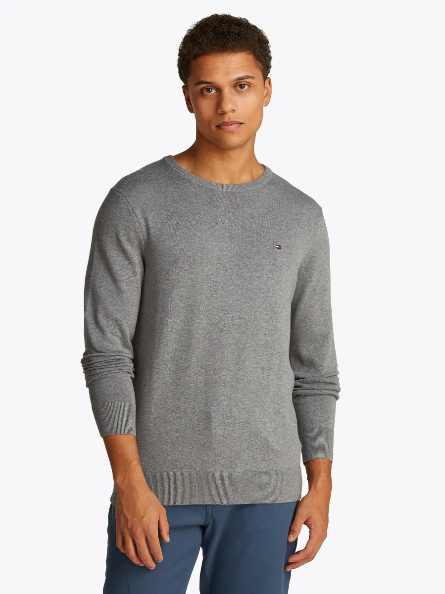 ESSENTIAL CREW NECK - Strickpullover - medium grey