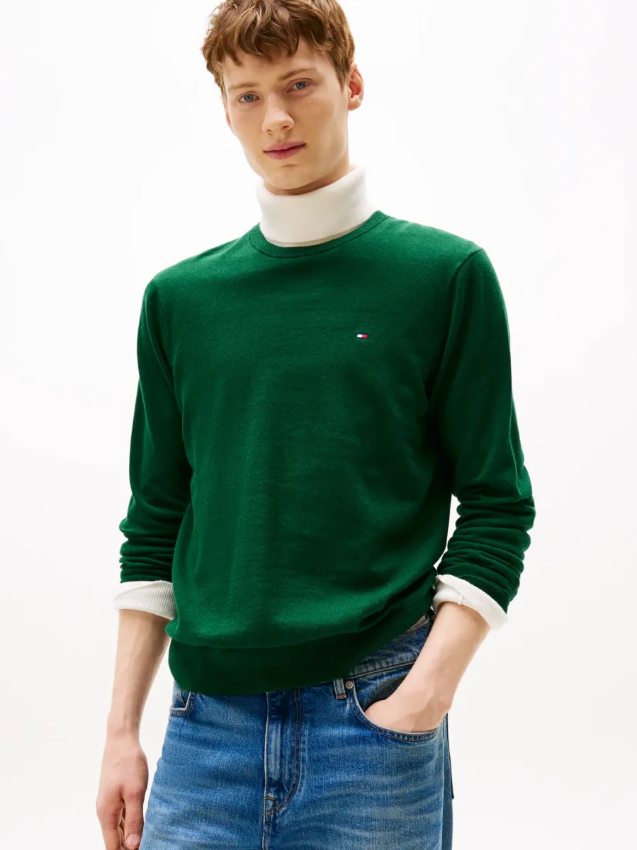 ESSENTIAL CREW NECK - Strickpullover - ornamental green heather