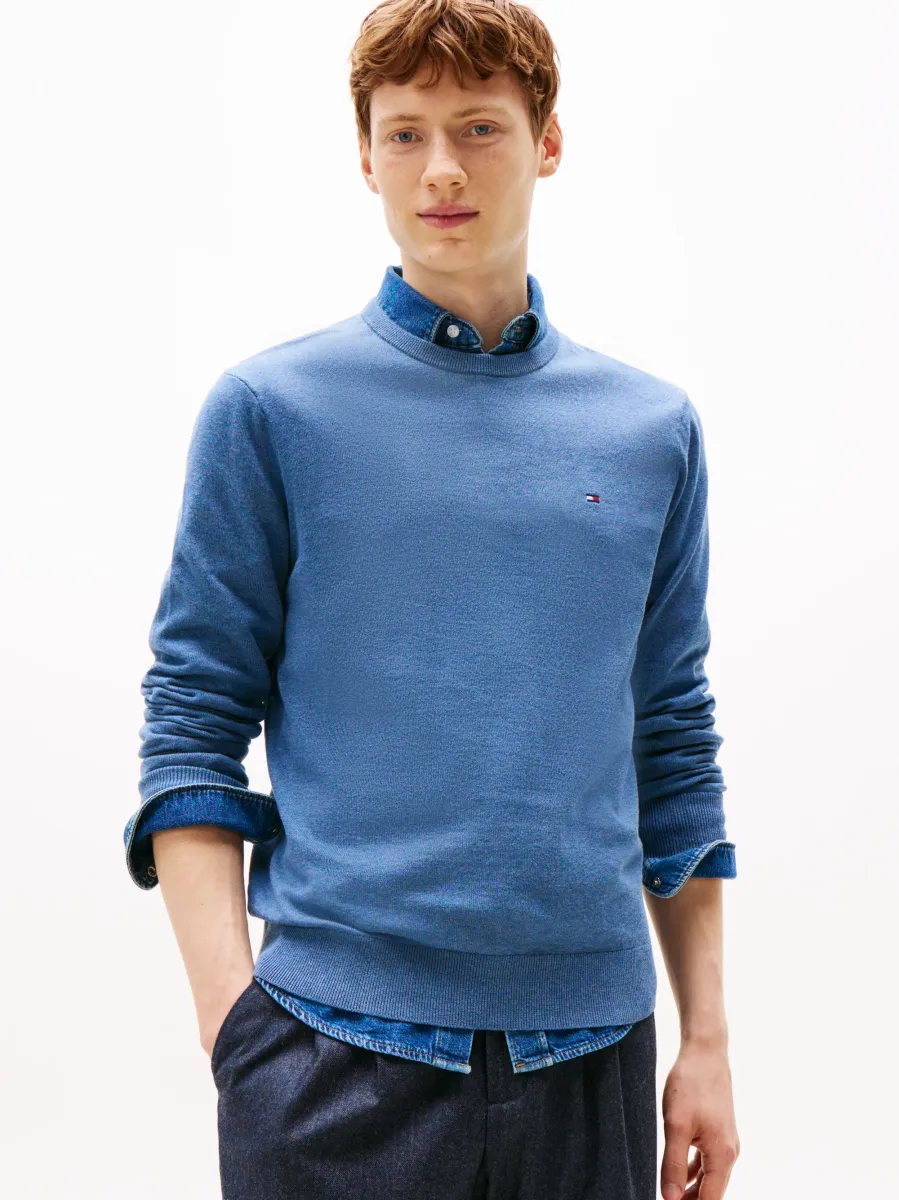 ESSENTIAL CREW NECK - Strickpullover - petrol blue