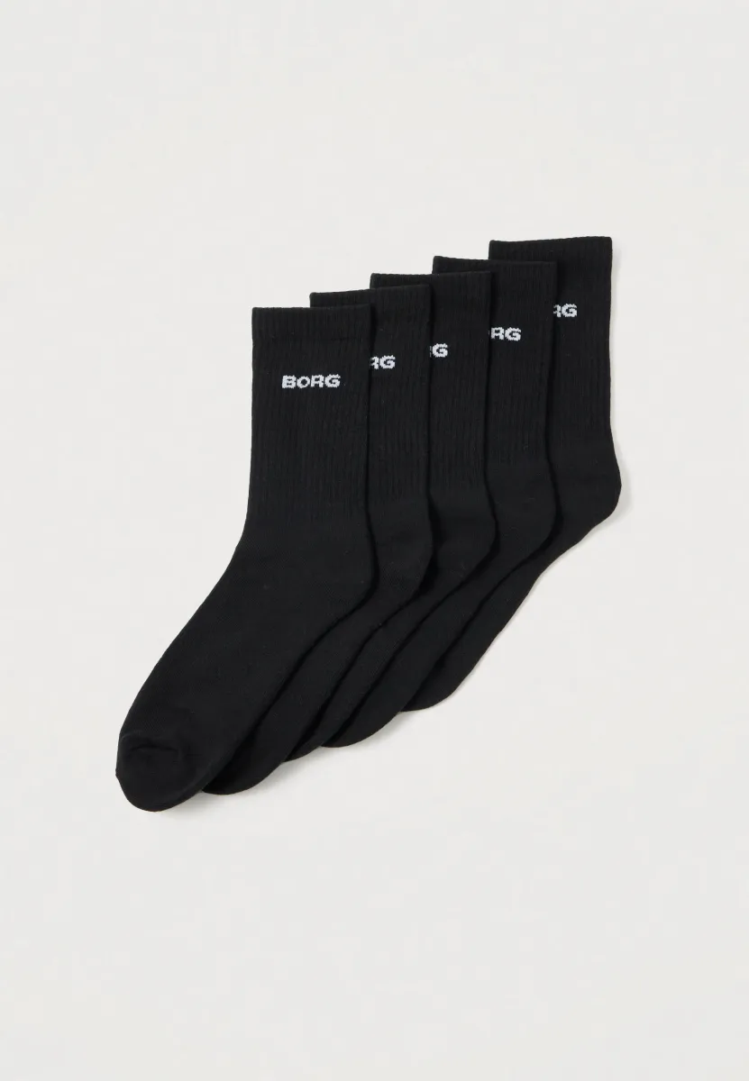 ESSENTIAL CREW SOCK 5 PACK - Socken - black