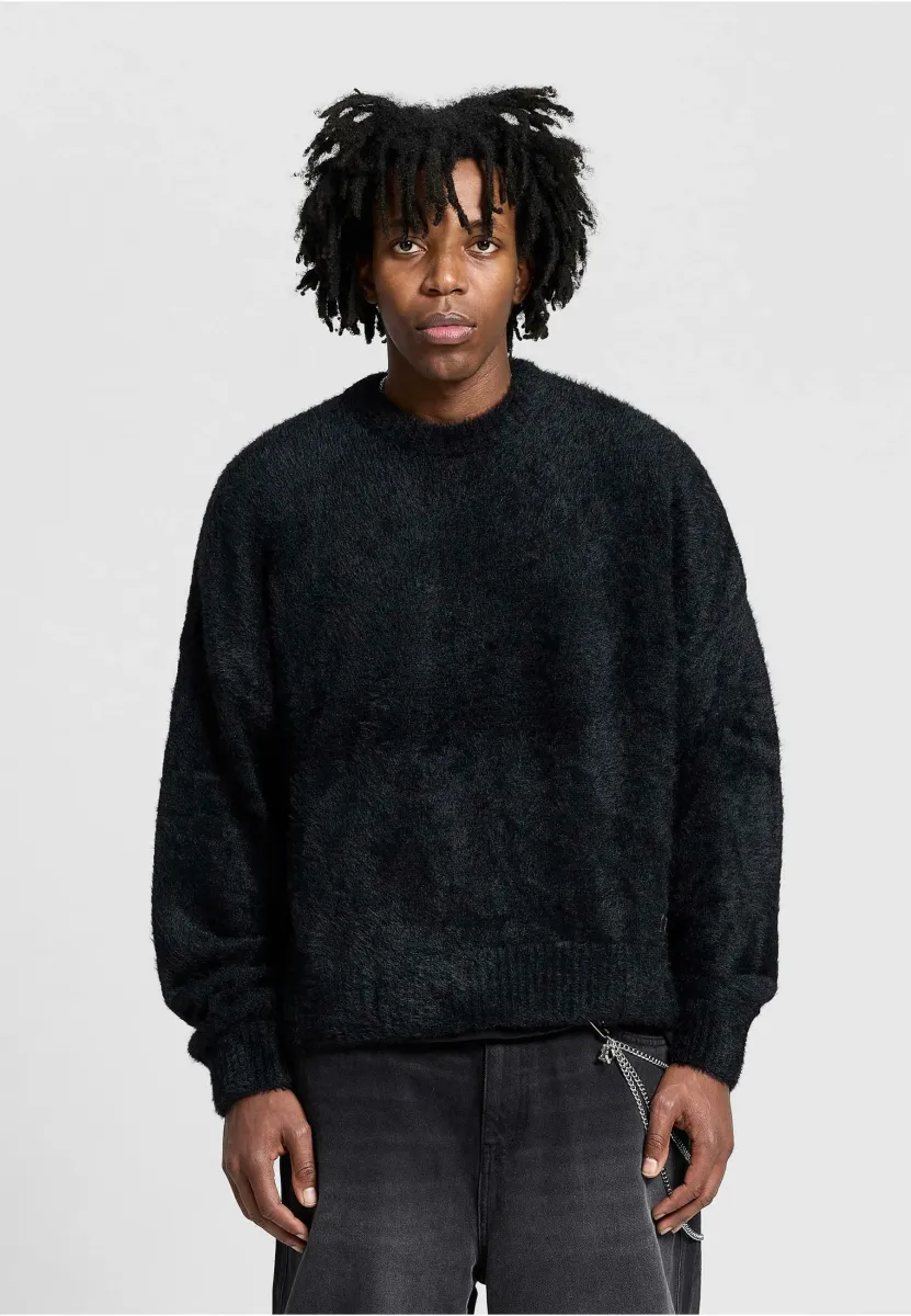 ESSENTIAL FURRY - Strickpullover - black