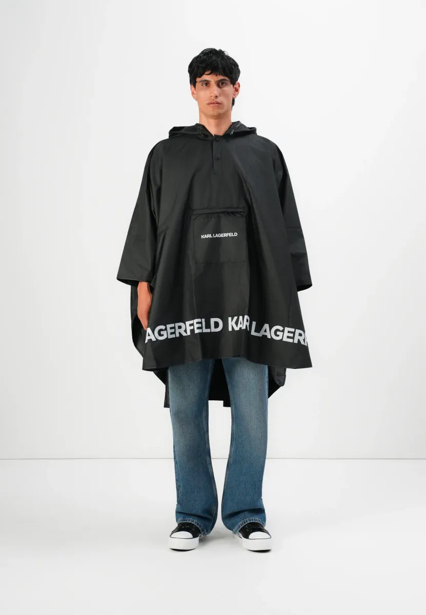 ESSENTIAL PACKABLE PONCHO - Cape - black